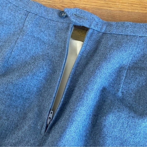 Vintage Pierre Balmain Cashmere Blend Midi A-Line Gray Skirt Size Small - Picture 4 of 9